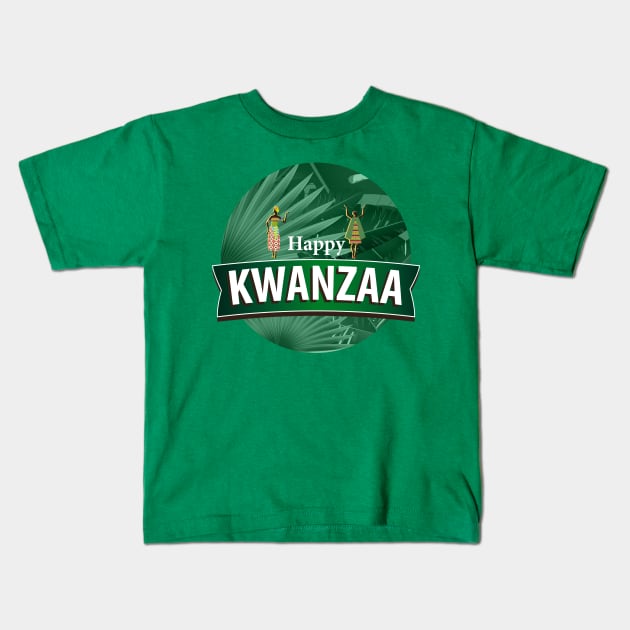 Happy Kwanzaa Kids T-Shirt by thewishdesigns